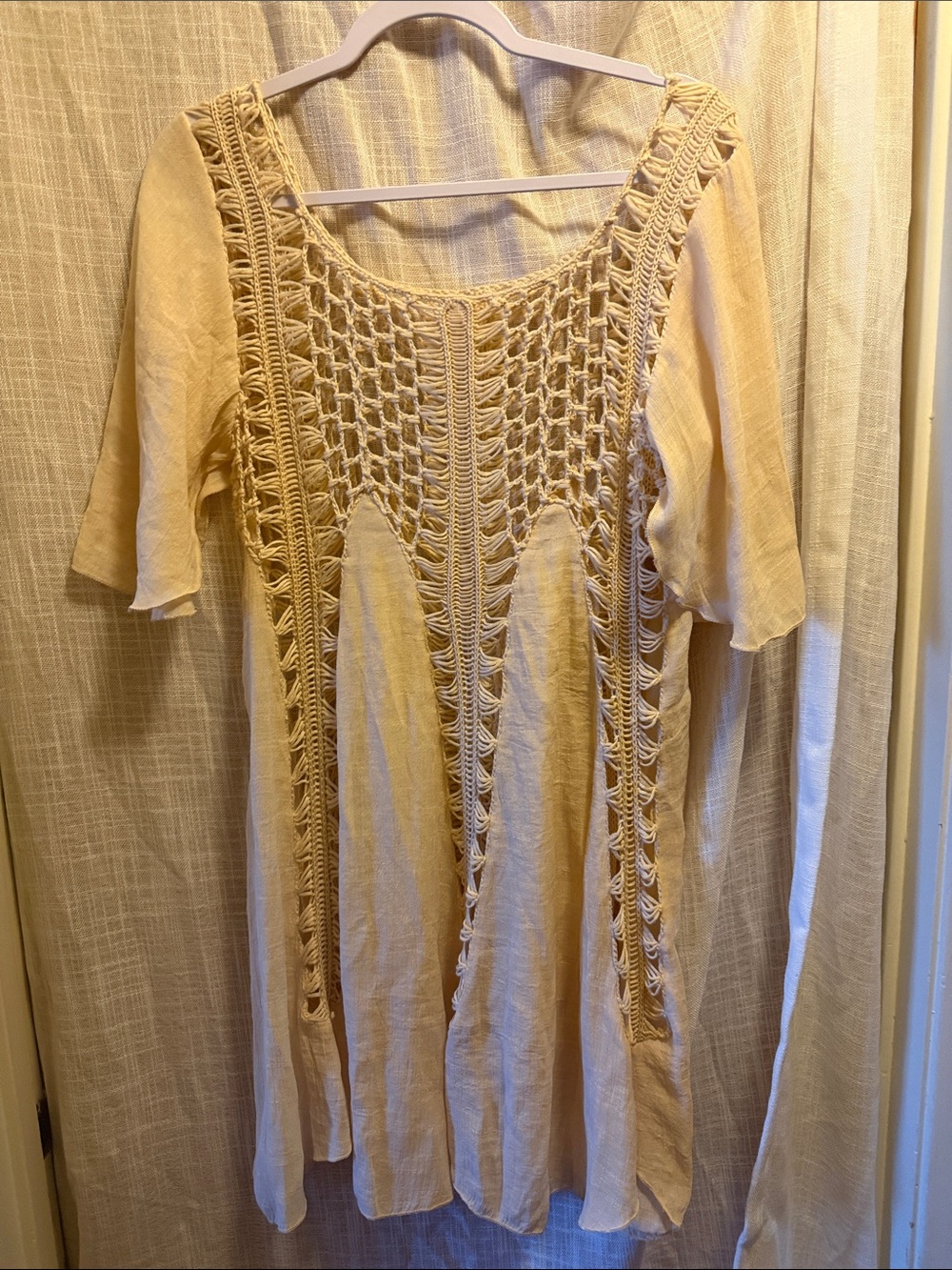 SHEIN Curve Cream Colored Women's Swim Cover 1XL